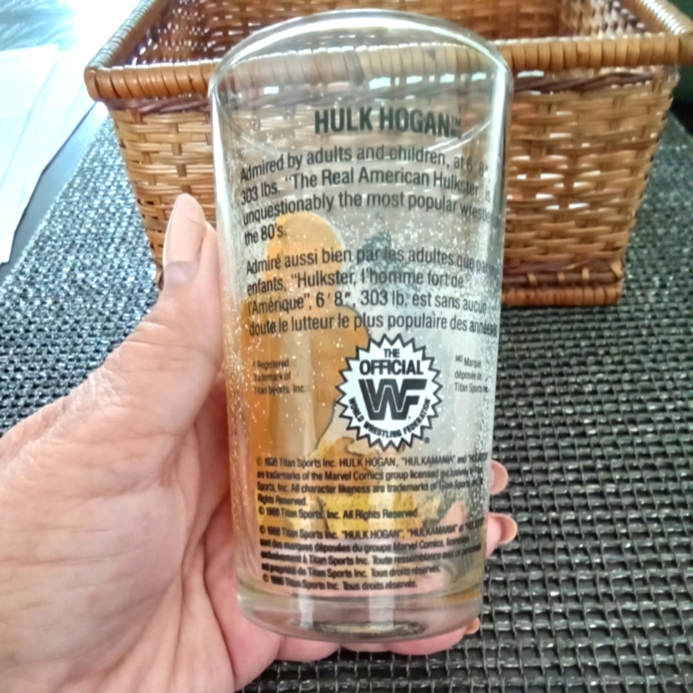WWF 1988 Hulk Hogan Collectible Glass - Picture 4 of 5